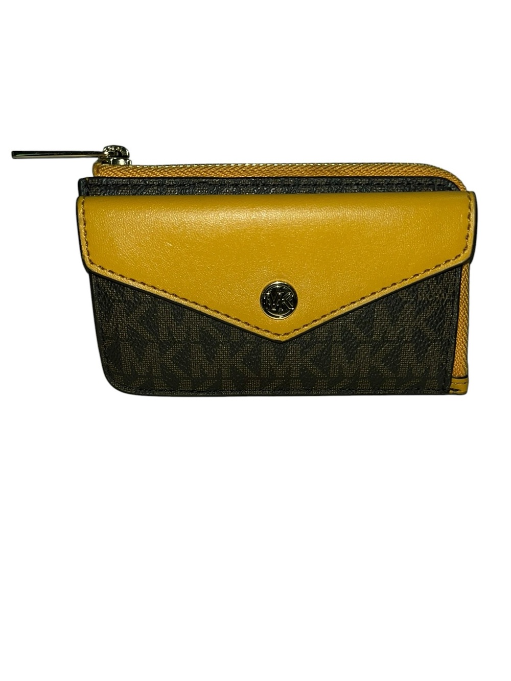 Michael Kors Jet Set Travel Signature Small Corner Zip Card Holder